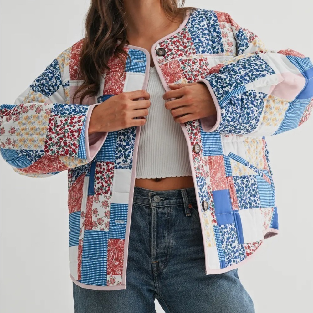 NEW WITH TAGS Camellia Patchwork Floral Women's Jacket
